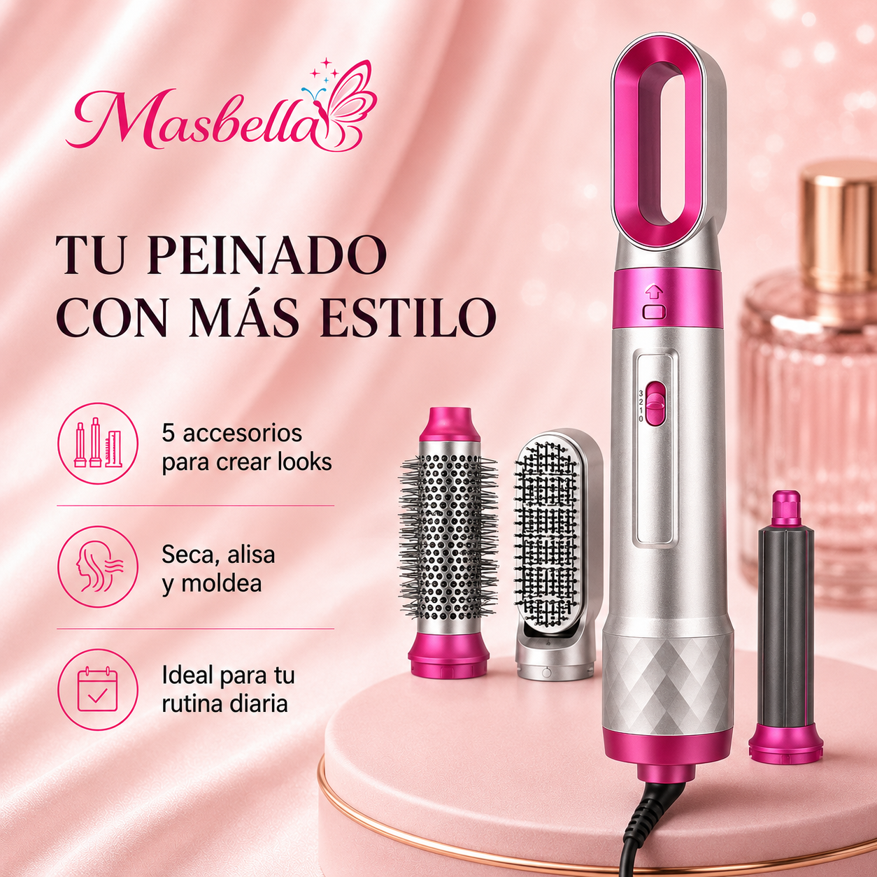 CEPILLO ALISADOR 5 EN 1 PROFESIONAL