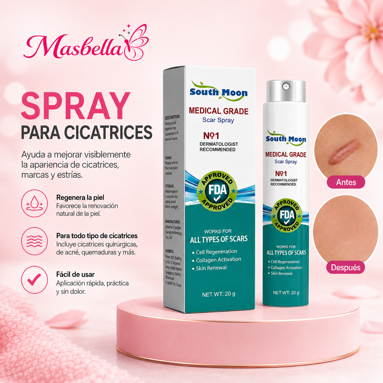 Spray Cicatrices Queloides South Moon