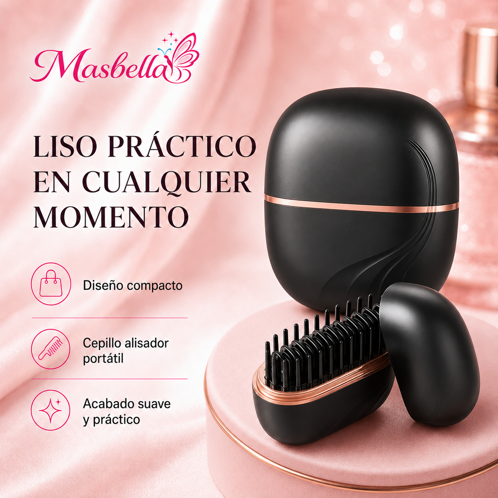 Masbella SilkGo™ | Mini Cepillo Alisador Recargable