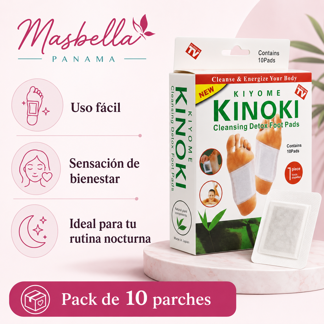 Parches para Pies Kinoki – Pack de 10