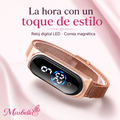 Reloj Digital LED Rose Gold con Correa Magnética