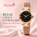 Reloj Luminoso Cielo Estrellado Rose Gold