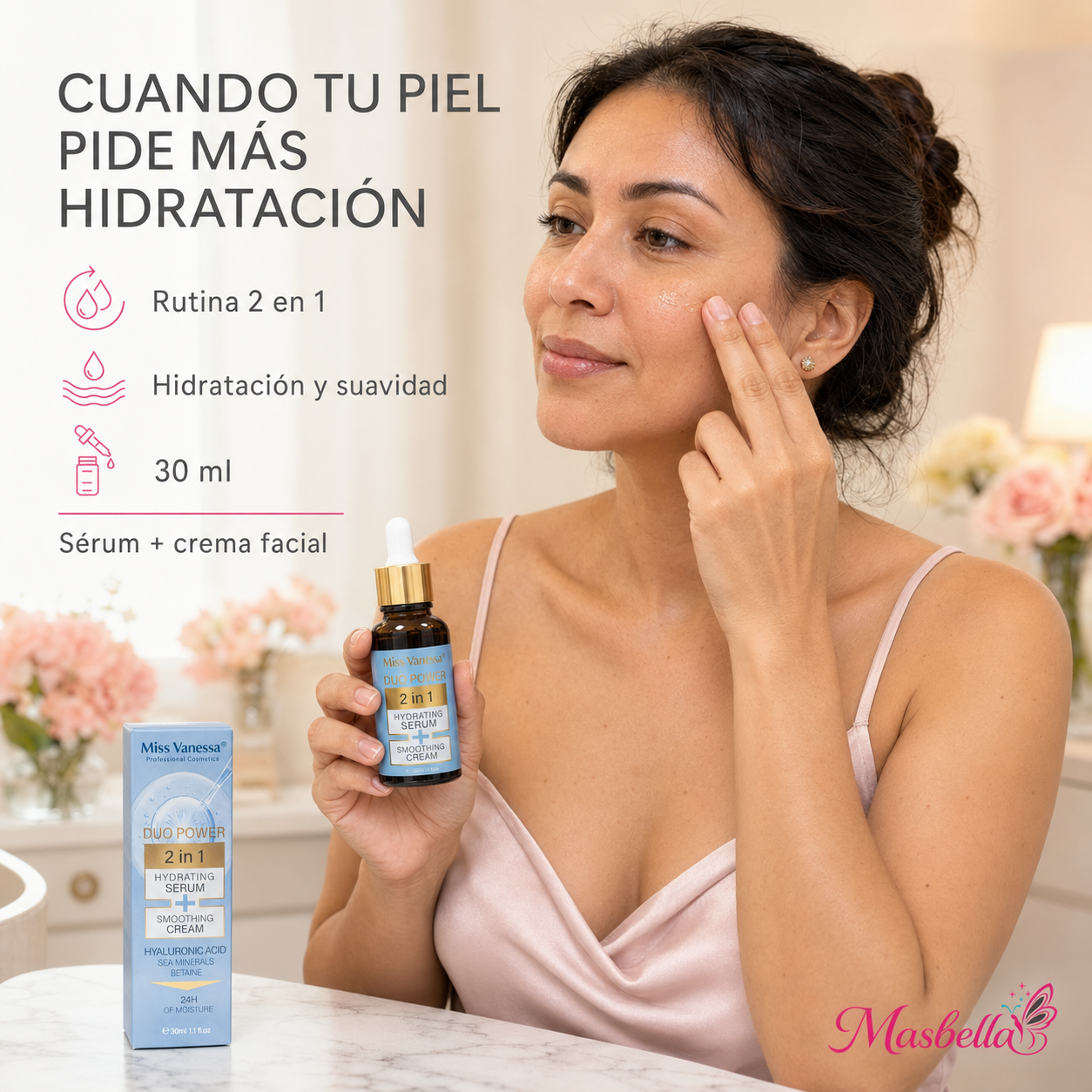 Sérum Facial Hidratante Miss Vanessa Duo Power 2 en 1 – 30 ml