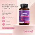 Suplemento Advanced Hair Growth con Biotina – 120 Cápsulas