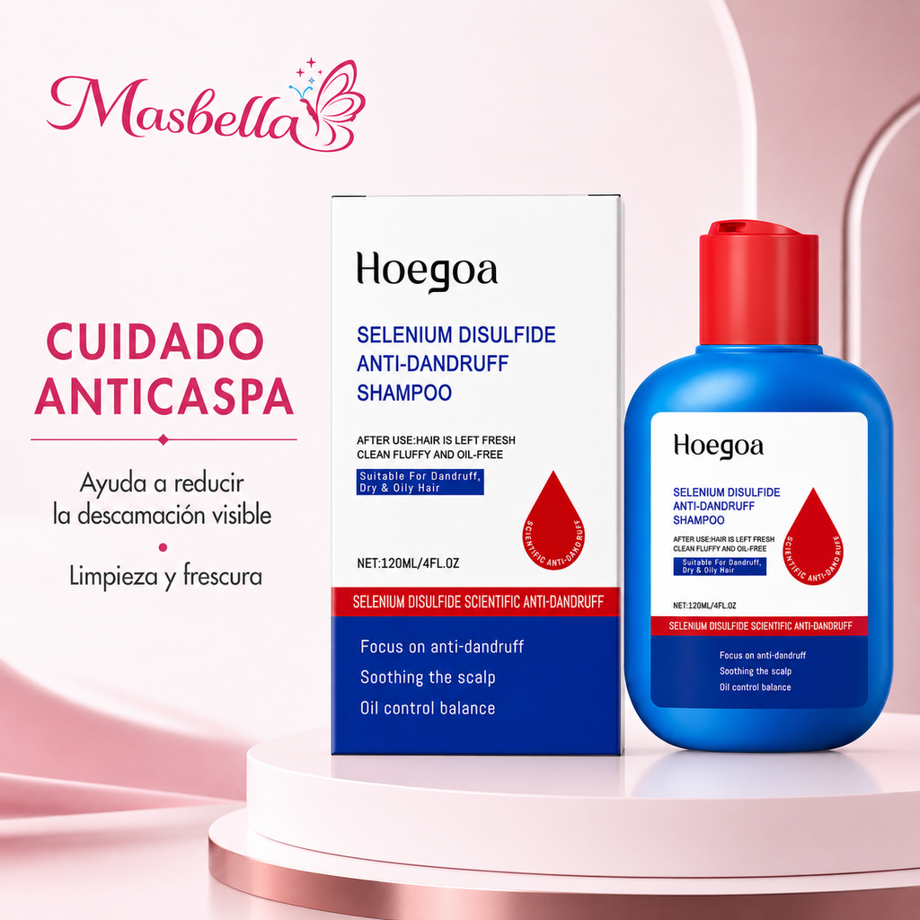 Shampoo Anticaspa Hoegoa con Disulfuro de Selenio – 120 ml