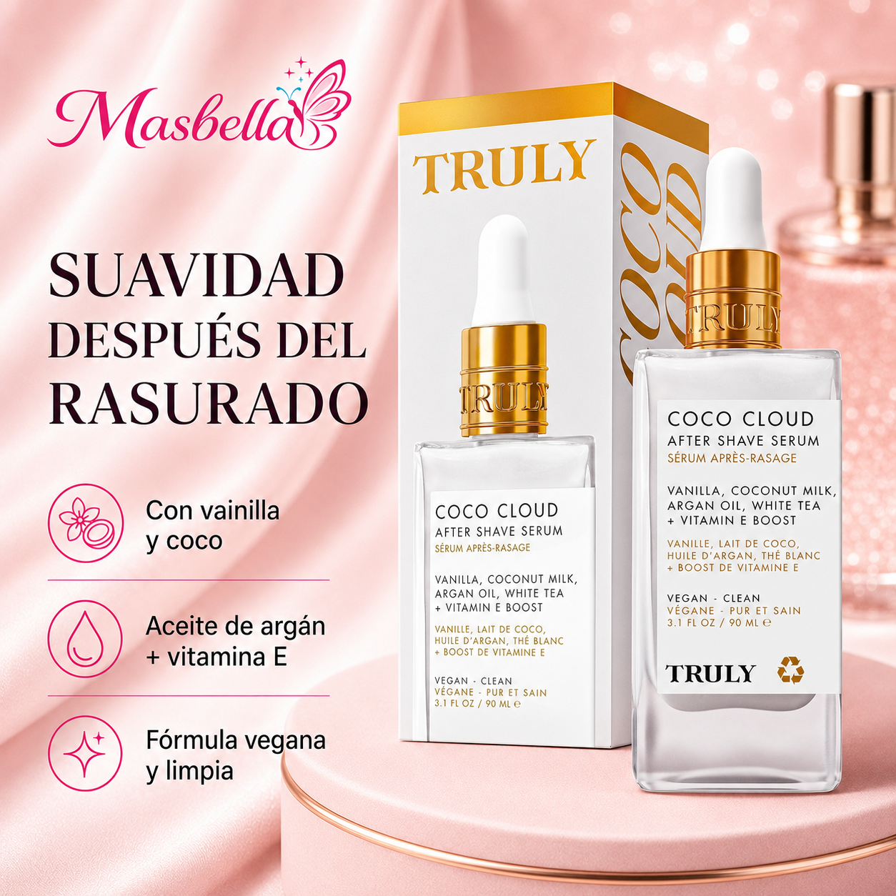 Crema para Afeitar Truly Coco Cloud – 90 ml