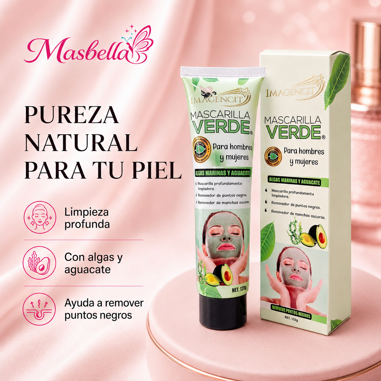 MASCARILLA VERDE ALGAS Y AGUACATE TUBO