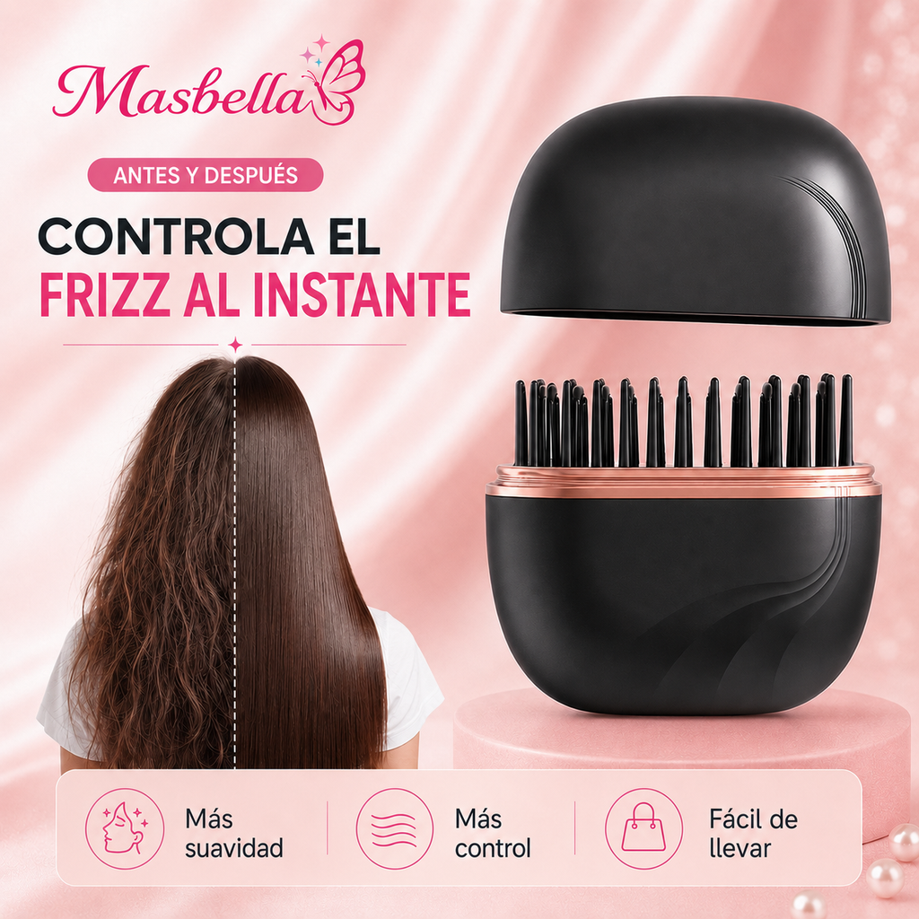 Masbella SilkGo™ | Mini Cepillo Alisador Recargable